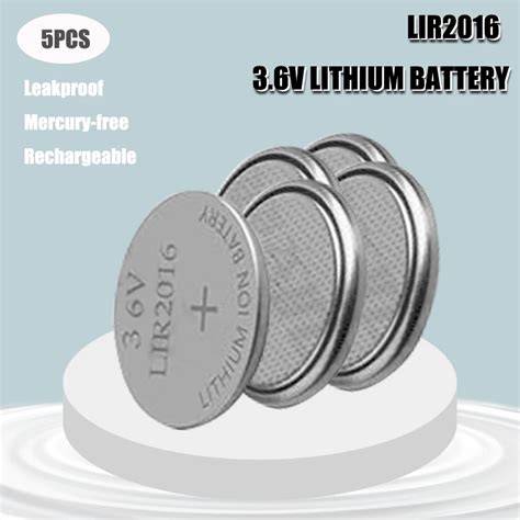 Pcs New Lir Li Ion Rechargeable Battery V Lithium Button