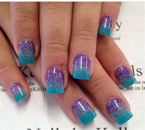 Pin By Desiree Hamann On Random Stuff Purple Glitter Nails Purple