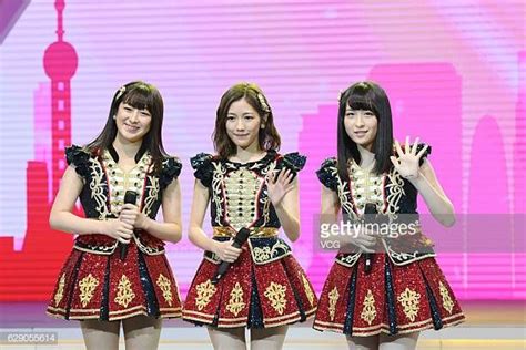 Singers Izuta Rina Mayu Watanabe And Saya Kawamoto Of Japanese Girl