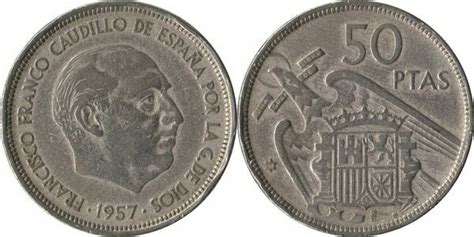 50 Pesetas Francisco Franco Spanien Numista