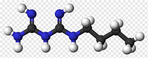 Estructura Química Tridimensional Del Modelo De Bola Y Palo De Heptano