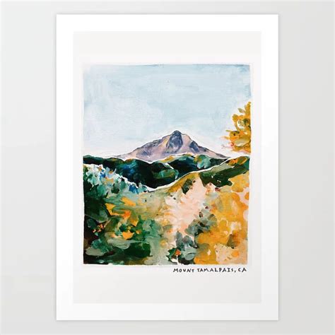 Buy Mount Tam Marin County California Art Print By Madebyjens