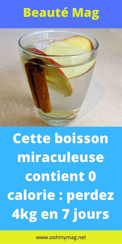 Cette Boisson Miraculeuse Contient 0 Calorie Perdez 4kg En 7 Jours