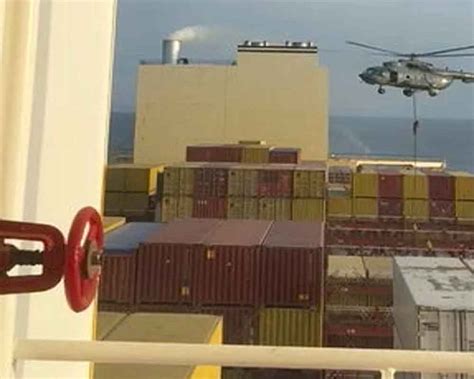 Irans Revolutionary Guard Seizes A Container Ship Near Strait Of