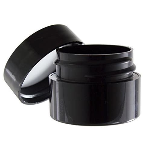 Black Lip Balm Containers 025 Oz Plastic Lip Balm Jars W Lids 12