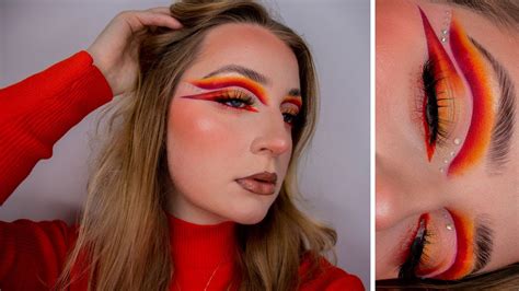 Flaming Cut Crease Makeup Tutorial Katie Lawlor YouTube