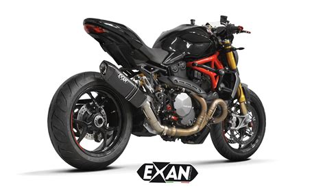 Ducati Monster 821 Bj 2017 2019 Slip On 2 1 X Black Oval EXAN Auspuff