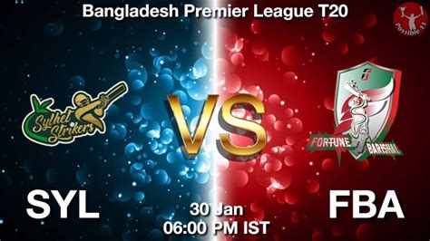 SYL Vs FBA Dream11 Team Prediction Fantasy Cricket Tips 30 Jan 2024