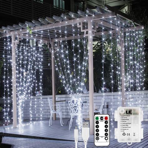 Buy Lepro Fairy Curtain Lights USB Or Battery Powered Cool White