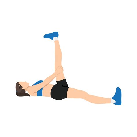 Woman Doing Hamstring Stretch Exercise Vector Art At Vecteezy