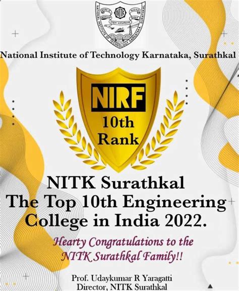 Nitk S Nirf Engineering And Overall Ranks Ranks And