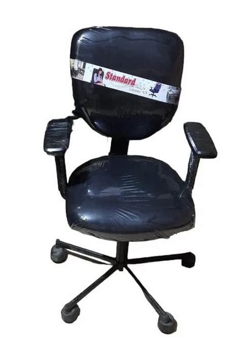 Mid Back Black Leather Revolving Chair At Best Price In Saharanpur Id