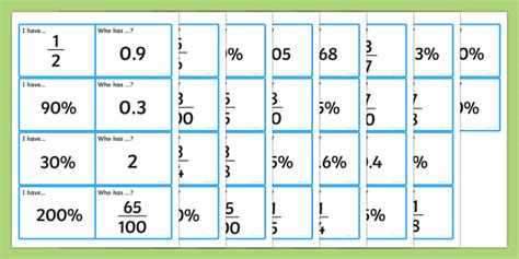 Fractions Decimals And Percentages Loop Cards Teacher Made