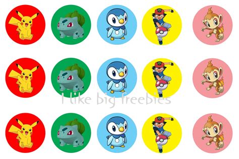 Freebies: Pokemon bottle cap images (freebie)