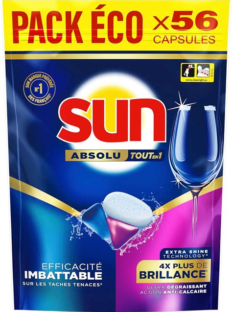 Sun Absolu Pastilles Lave Vaisselle Tout En Brillance Capsules