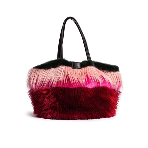 Shop Poppy Soft Tote Pink Faux Fur Tote Bag By Kurt Geiger London At Official Kurt Geiger Site