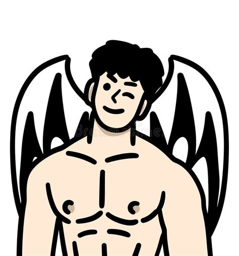 Black And White Of Angel Cartoon Illustration Stock Illustration