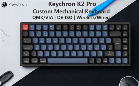 Keychron K2 Pro Wireless And Wired Mechanical RGB Keyboard With Hot Swap Enabled Red K Pro