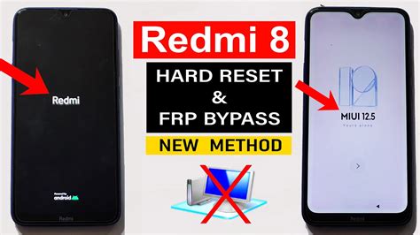 Redmi 8 Hard Reset FRP Bypass MIUI 12 5 Without Computer NEW