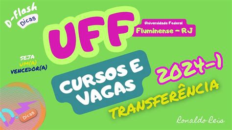 AGORA UFF Transferência Cursos e Vagas 2024 YouTube