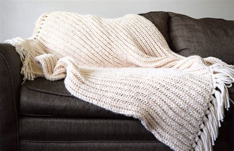 Knit Throw Blanket Pattern Blanket Knitting Pattern Etsy