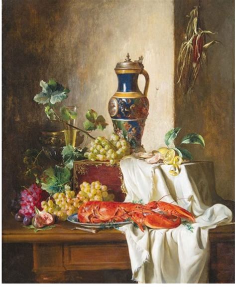 Still Life With Lobster By Adalbert Schaffer Artchive