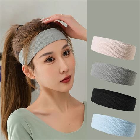 Non Slip Elastic Sport Headbands Running Sweat Absorbing Yoga Spa Wash