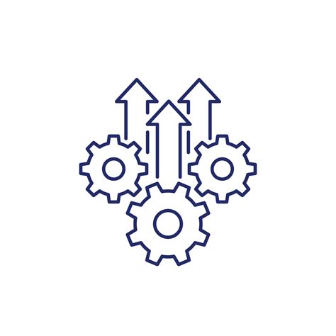 Operational Excellence Production Growth Line Icon 2238020 Vector Art