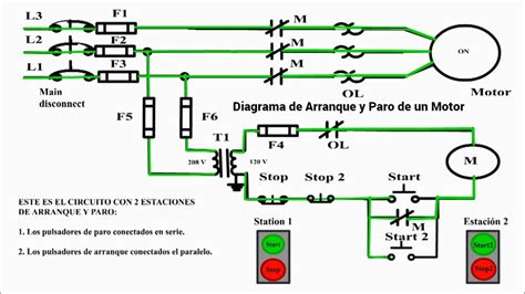 Diagrama De Control Aranque Y Paro Con Sensor Arranque