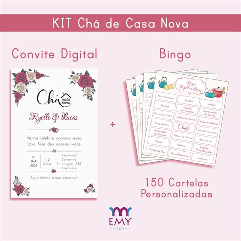 Kit Convite Digital Bingo Ch De Casa Nova Para Imprimir Elo