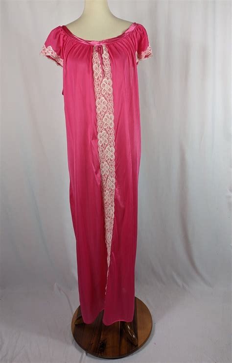 Durelle Pink Lingerie Vintage Nightie Nightgown Nylon Gem