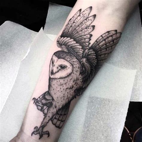 Barn Owl Tattoo Designs For Men Lunar Creature Ink Ideas