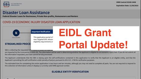 10 000 EIDL Grant Portal Update PPP Application Timing Update YouTube