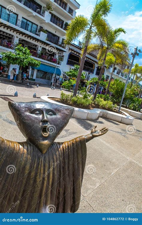 Searching For Reason Statue At Puerto Vallarta Editorial Photography