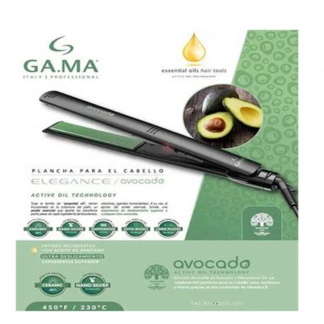 Planchita De Pelo Gama Elegance Avocado Active Oil Negra Icbc Mall