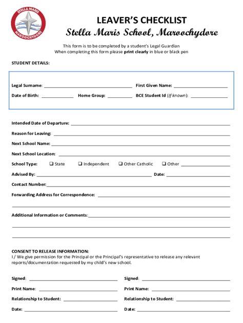 Fillable Online Enrolment Application Stella Maris Maroochydore Fax