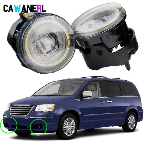 2 Pcs 30W 6000LM Angel Eye Fog Light DRL Canbus Car Front LED Fog