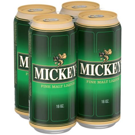 Mickeys Fine Malt Liquor Ale Beer, 4 cans / 16 fl oz - Kroger