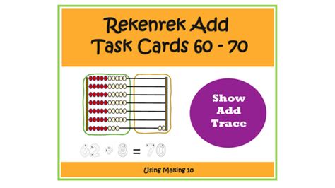 Rekenrek Adding Between 60 And 70 Using Number Bonds To 10 Teaching Resources