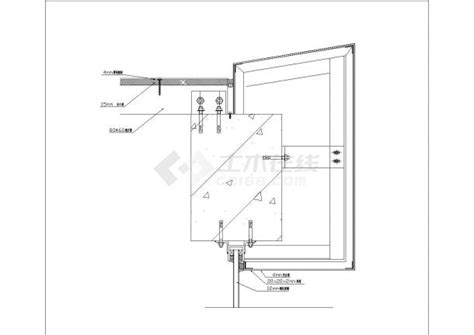 某圆弧幕墙纵剖cad构造详细节点图通用节点详图土木在线