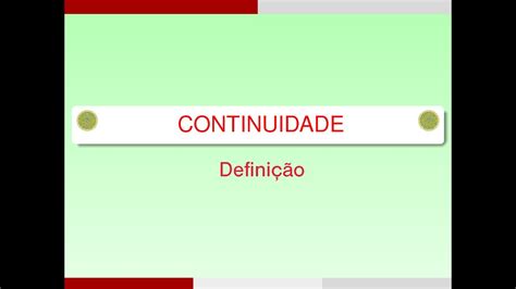 Definição De Continuidade De Funções Youtube