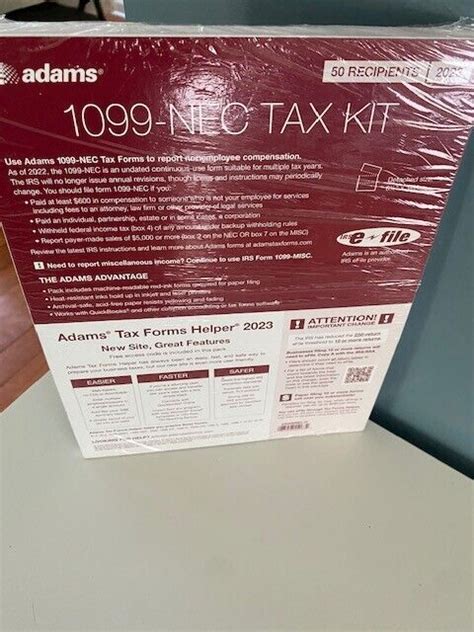 Adams Nec Tax Forms Kit With Adams Tax Forms Helper