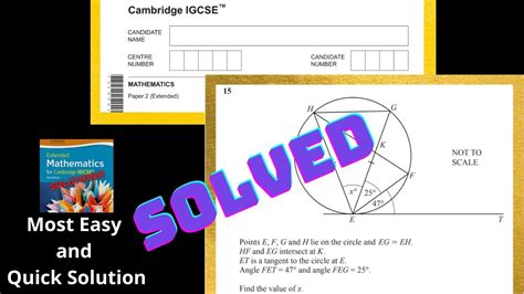 F M Igcse Paper Extended Chapter Geometry Paper