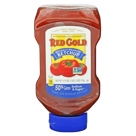 Red Gold Less Sodium & Less Sugar Ketchup - Shop Ketchup at H-E-B