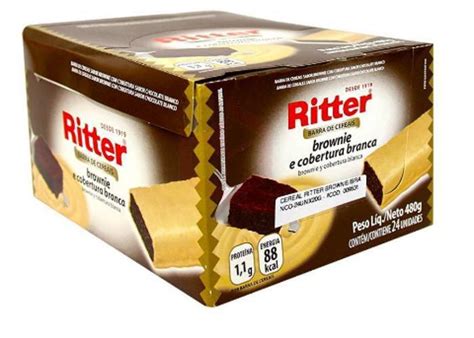 Barra Cereal Brownie Cobertura Branca 24 X 20G Ritter Barra De Cereal