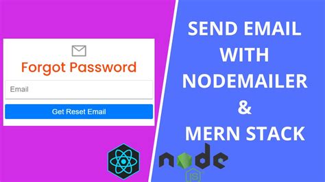 Send Email With React Nodemailer Mern Stack Email Tutorial Youtube