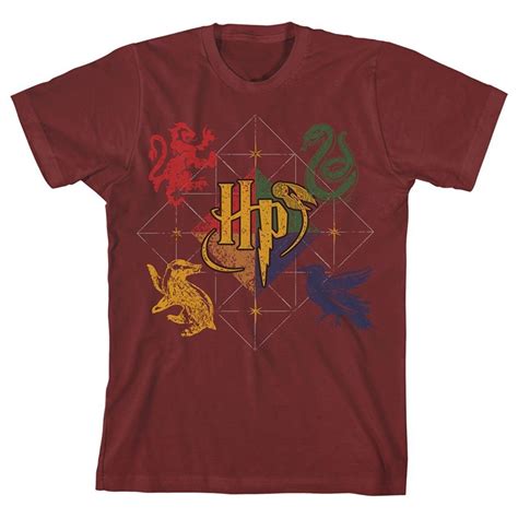 Harry Potter Hogwarts Animals Boys Youth T Shirt Licensed