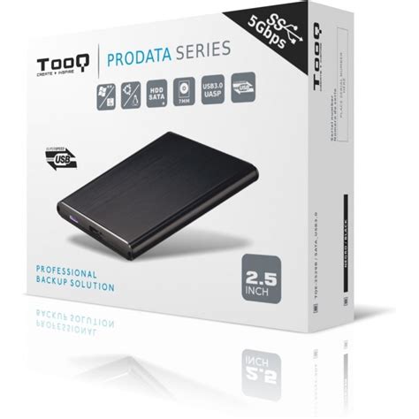 TooQ TQE 2529B Caixa para Discos Rígidos 2 5 Compartimento HDD SSD Preto