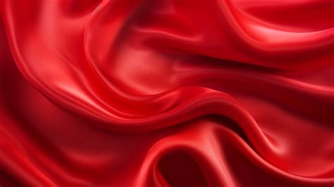 Sumptuous Top View Of Luxurious Red Silk Or Satin Fabric Texture