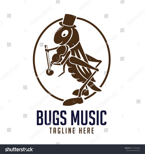 Cute Grasshopper Vector Playing Violin Great Stock Vector Royalty Free 1772562029 Shutterstock